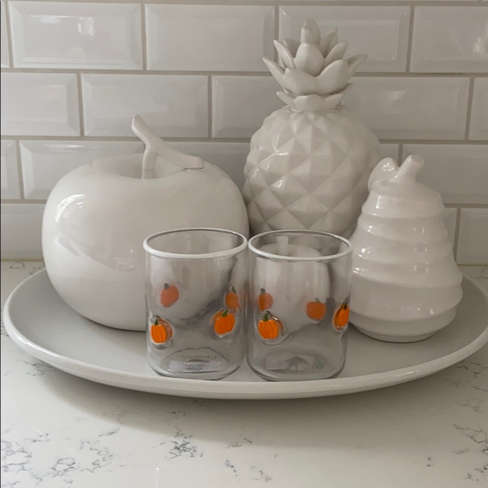 Anthropologie 🎃Harvest Pumpkin Juice Glasses - Picture 4 of 16